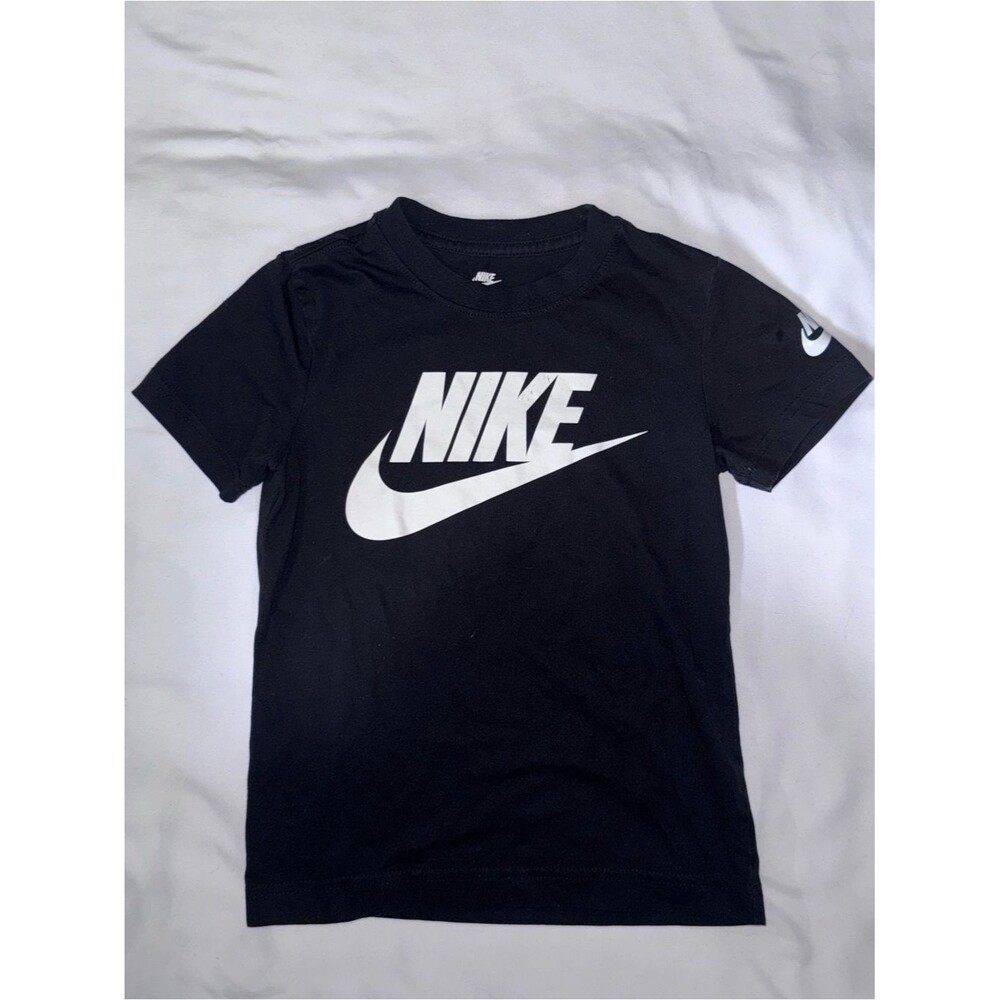 Nike size 5 Black with White Logo tee shirt